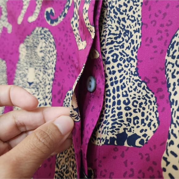 NWOT Tyler Boe Dora Pink Cheetah Tunic, Purple, Size Small - Picture 6 of 15